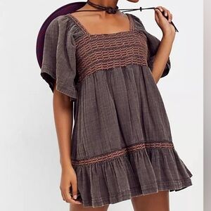 Free People Easy to Love Bubble Mini Dress